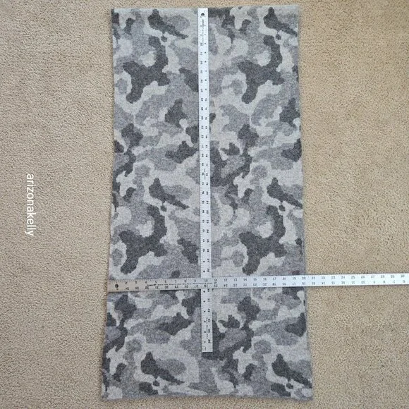 NWOT Grey Knit Camo Scarf Wool Alpaca - Picture 6 of 13